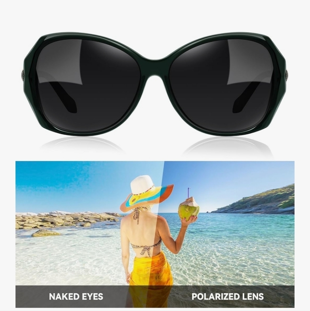 Sunglasses for Women Trendy Polarized Oversized Big Sun Glasses Ladies Shades UV - Picture 5 of 6